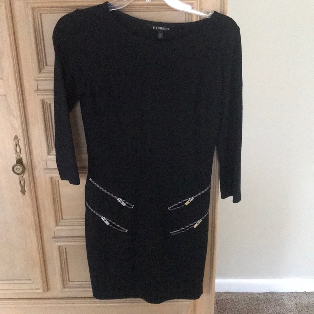 Black Express 3/4 sleeve mini dress